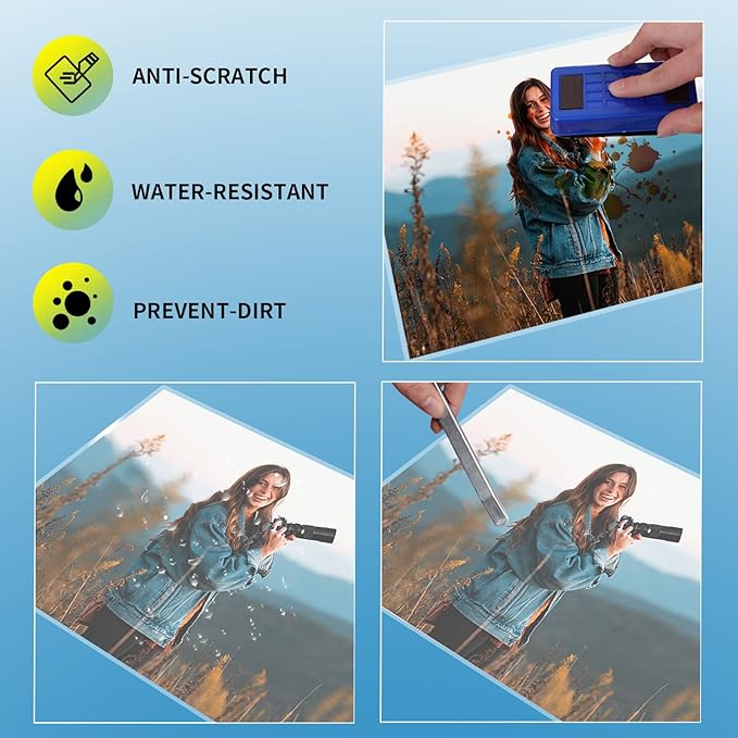 Uinkit Thermal Laminating Pouches Variety Small Size 5mil Thickness Card Notecard ID Badge Business Photo Size Professional Quality Dry-Erase Friendly Sheets Glossy Clear Laminator Pouch,100 Pack-DeskLoop Office