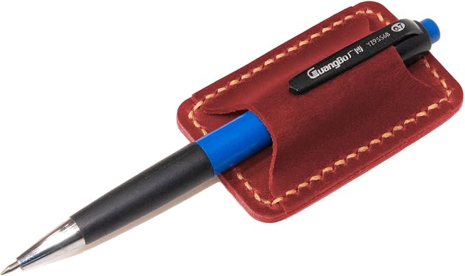 Handmade Leather Pen Holder Clip Notebook Pen Loop Stylish, Leather Pen by Turbosnail