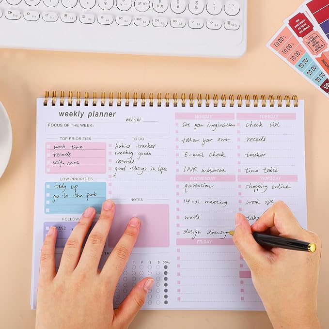 Weekly To Do List Notepad, 8.5''x11'' Weekly Desk Planner - Image 5