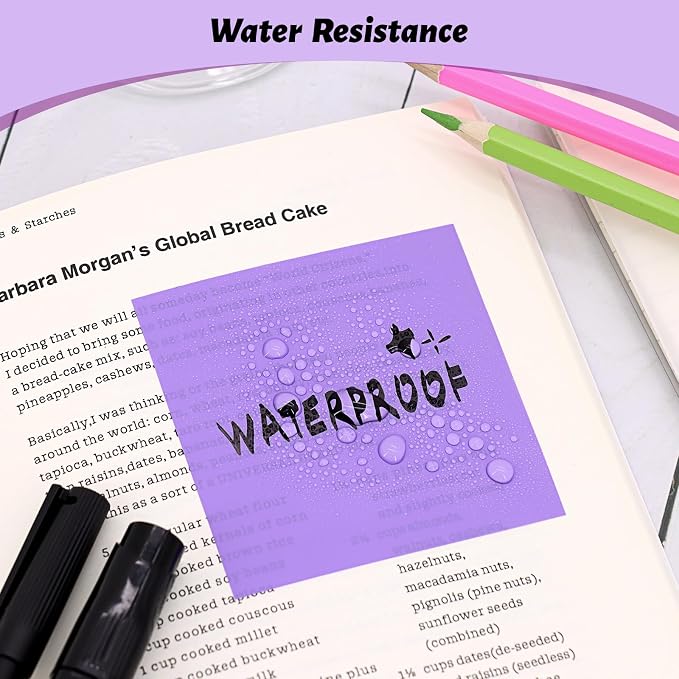 ‎SYMDROMIA Transparent Sticky Notes, 800 Sheets Lavender Purple - Image 5