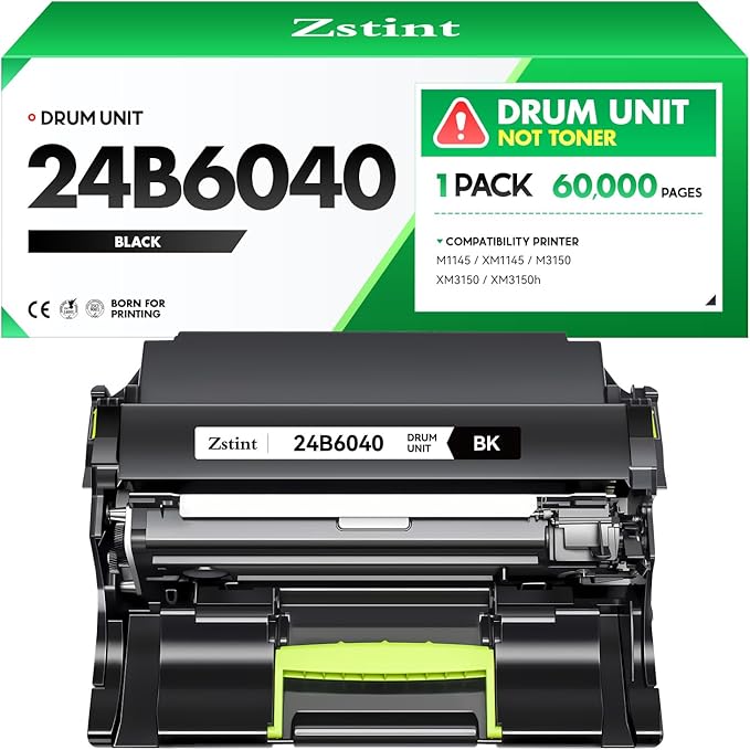 24B6040 Imaging Unit (Not Toner) High Yield Replacement for Lexmark 24B6040 Drum Unit Compatible with M1140 XM1140 XM1145 M1145 M3150 XM3150 XM3150h Laser Printer All-in-One Copier (60,000 Pages)-DeskLoop Office