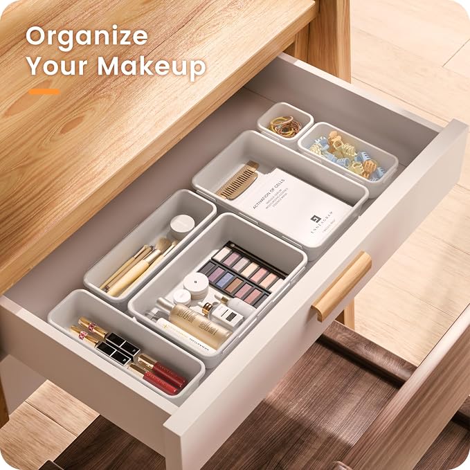 A-LuGei 【】 【】 White Drawer Organizer, Makeup organizer - Image 3