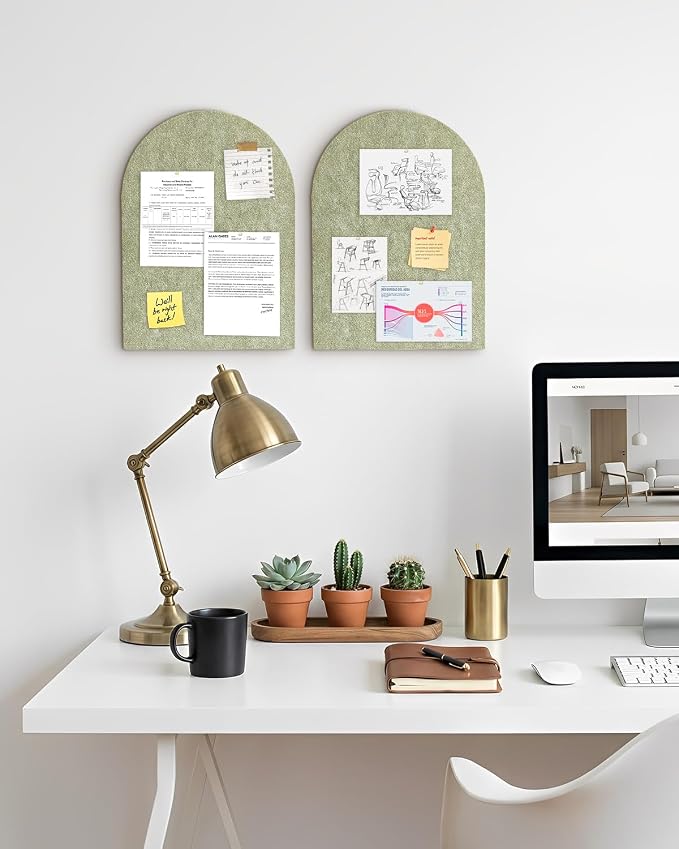 Arched Felt Bulletin Board, Cork Board Alternative - Image 5