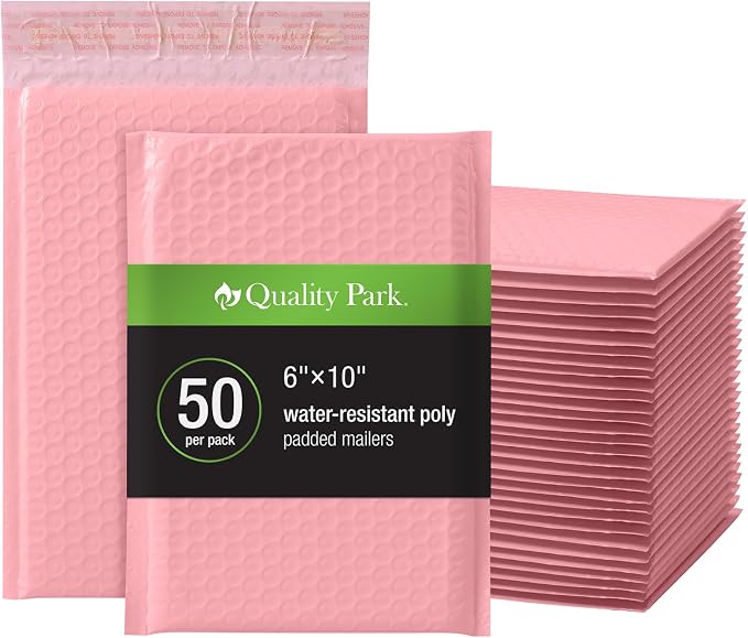 Quality Park Bubble Mailers, 6 x 9, Padded Envelopes, Shipping Bags, Water by Quality+Park