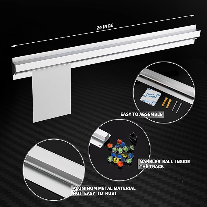 24 Inch Aluminum Ticket Holder Rail - Image 5