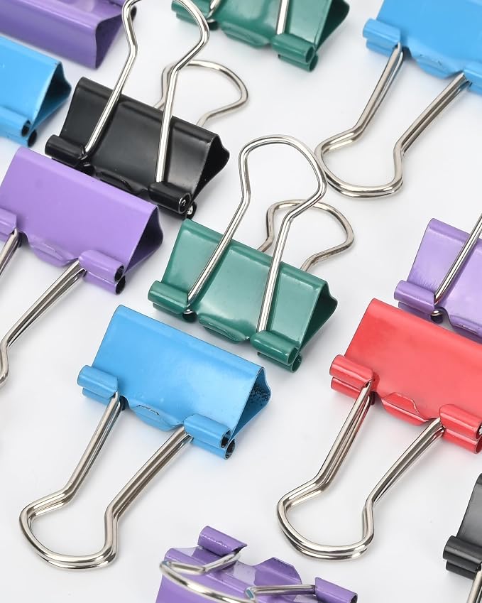 Binder Clips, 50 Pack, 0.75 in Small Paper Clips - Image 3
