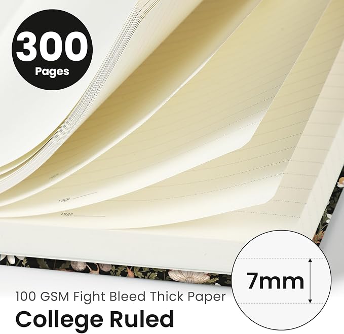 Lined Spiral Notebook Journal for Work, 300 Pages Thick B5 College Ruled - Image 2