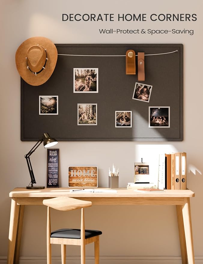 Fluxynara Large Bulletin Board, Foldable Felt Pin Board - Image 4