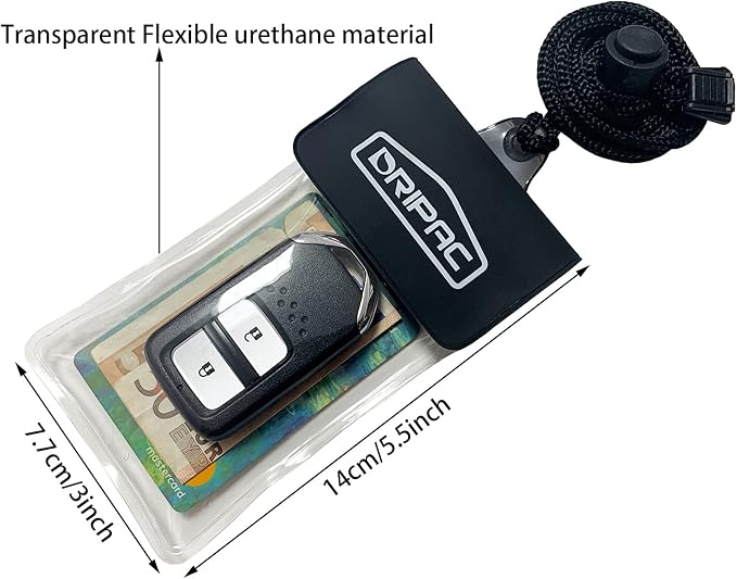 DRIPAC Waterproof Car Key FOB Case Waterproof Wallet Waterproof Holder Pouch - Image 3