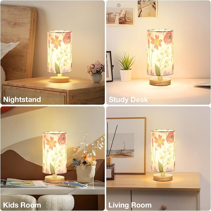 Fenmzee Floral Table Lamp for Bedroom - Image 7