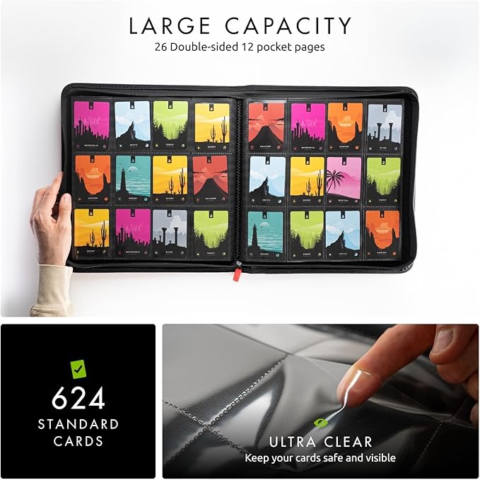 Vault X 12 XL Pocket Zip Binder, 624 Cards, Exo-Tec Material, 26 Side-Loading - Image 4