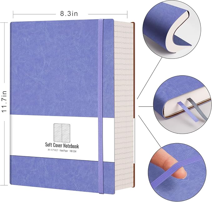 AHGXG College Ruled Notebook A4-320 Pages Large Journal 8.5''×11'', Thick - Image 2