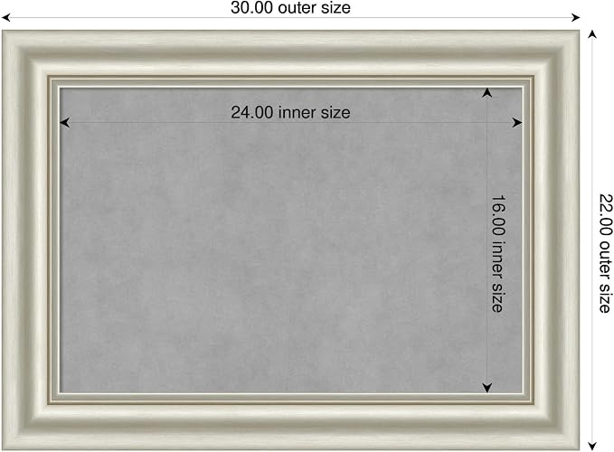 Amanti Art Silver Framed Magnetic Board 22x30 Medium Vision Board - Image 2