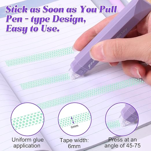 4Pcs Double Sided Tape Pens, 2025 New Multipurpose Double Sided Tape Roller - Image 6