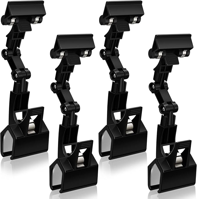 Pack of 4 Flexible Documents Holder Foldable Adjustable Copy Paper Holder Clip by Lewtemi