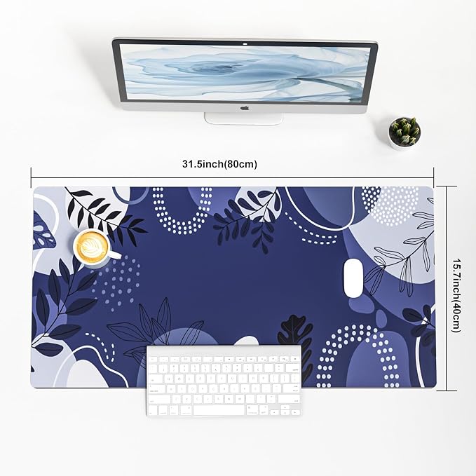 Colorful Star Large Mouse Pad, Botanical Desk Mat Office Supplies, Waterproof - Image 3