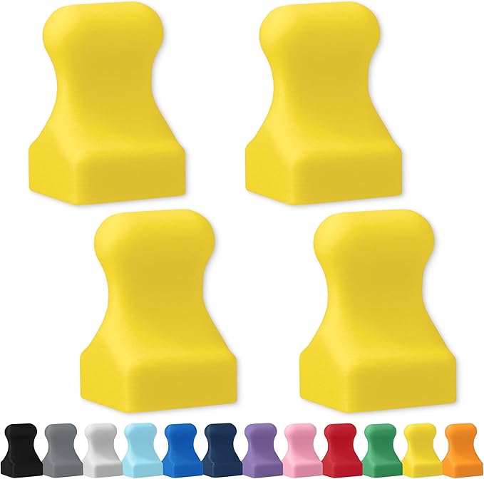 Glassboard Studio MiniPawn Magnet - Strong Neodymium Rare Earth Magnets for Fridge, Whiteboard, Locker & Magnetic Glassboards - Crafting & Office Use - Strong Fridge Magnets (Sunshine Yellow, 4)-DeskLoop Office