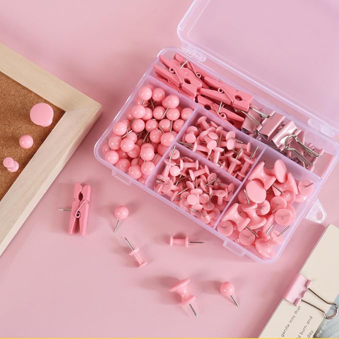 Push Pins Set, 5 Types Pushpins Thumbtacks - Image 3
