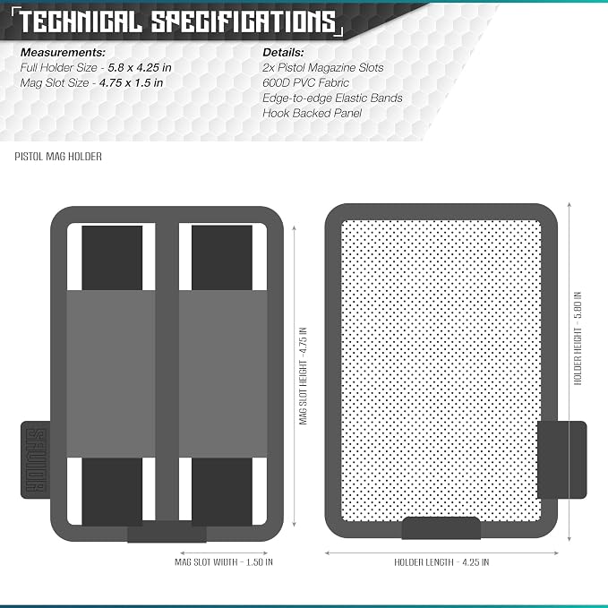 Savior Equipment Tactical Pistol Mag Pouch 9mm .40 45acp Open-Top Single & - Image 7