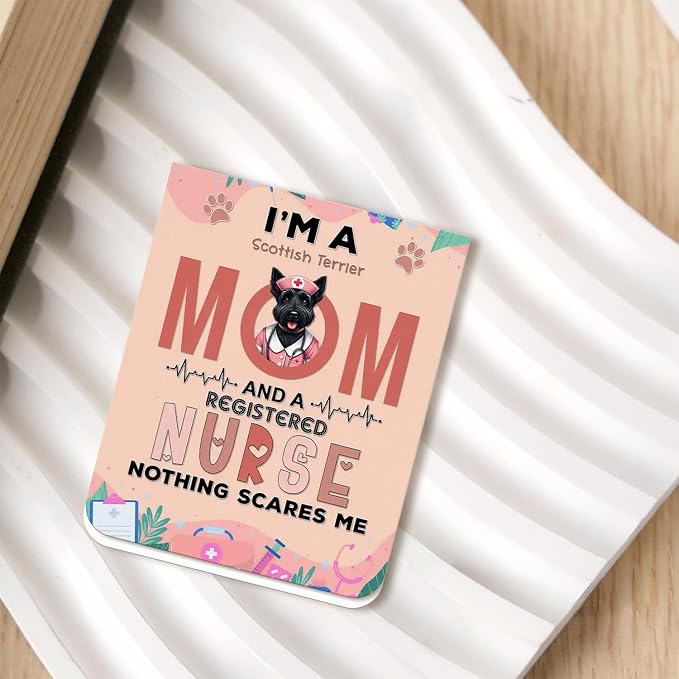 I'm a Scottish Terrier Mom and a Registered Nurse Nothing Scares Me Magnet - Image 2