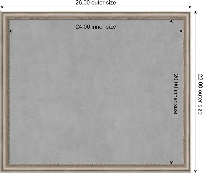 Amanti Art Silver Framed Magnetic Board 22x26 Medium Vision Board - Image 4