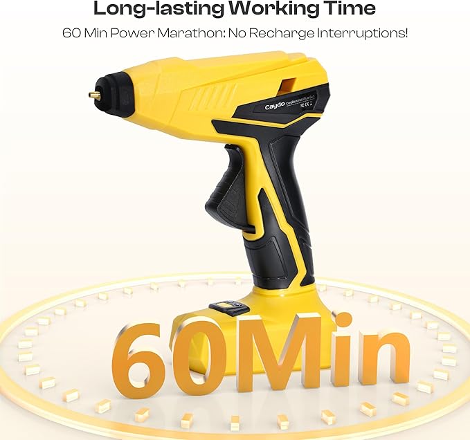 Caydo Cordless Hot Glue Gun, Portable Glue Gun, 2200mAh Type-C Rechargeable and Fast Heating, Heat Glue Gun Kit with 10PCS Glue Sticks for DIY Arts, Home Repairs, Crafting and Gift Making-DeskLoop Office