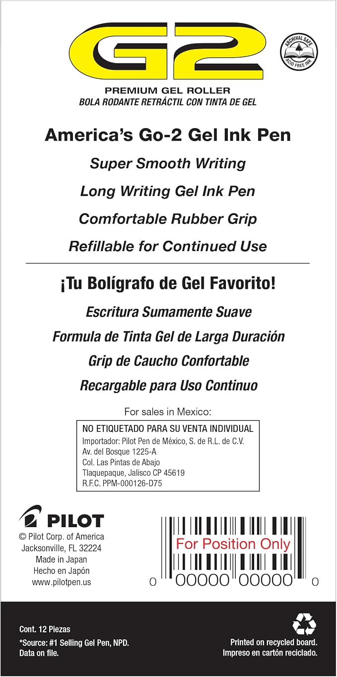 Pilot G2 Premium Refillable & Retractable Rolling Ball Gel Pens, Bold Point - Image 2