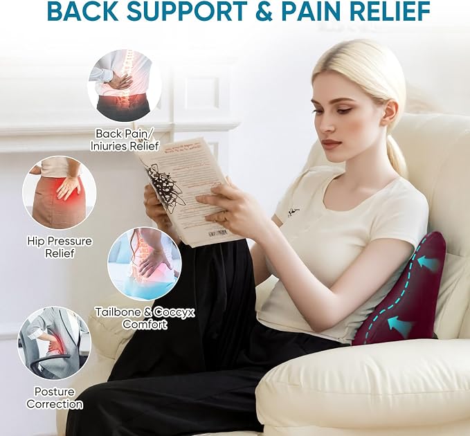 AHUAWA Back Support Pillow for Recliner Chair, Memory Foam Couch Back Cushions - Image 3