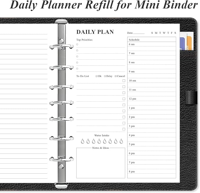 7-Hole Undated Daily Planner Refill - Image 3