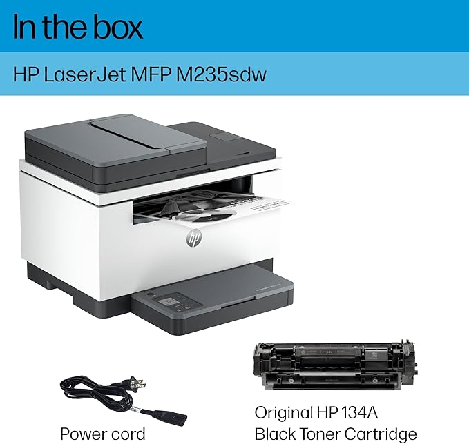 HP Laserjet MFP M235sdw All-in-One Laser Wireless Printer, Scan/Copy, Black & White, Duplex, Best for Office-DeskLoop Office