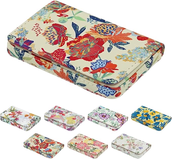 Business Card Holder，PU Leather Business Card Case Color Printing Pattern Card by AI-DEE