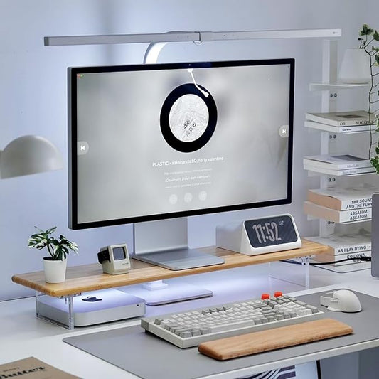 ROCDEER Bamboo Monitor Stand Riser by Rocdeer