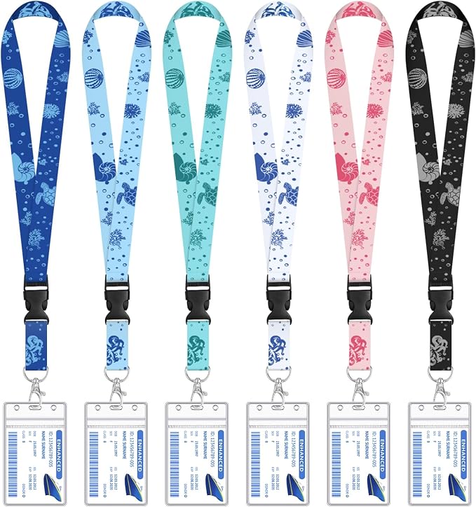 HONSIO 6 Pack Cruise Lanyard for Ship Cards Detachable Lanyards by HONSIO