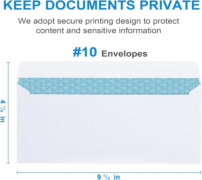 Vivin #10 Self-Seal Security-Tinted Business Envelopes - Image 2