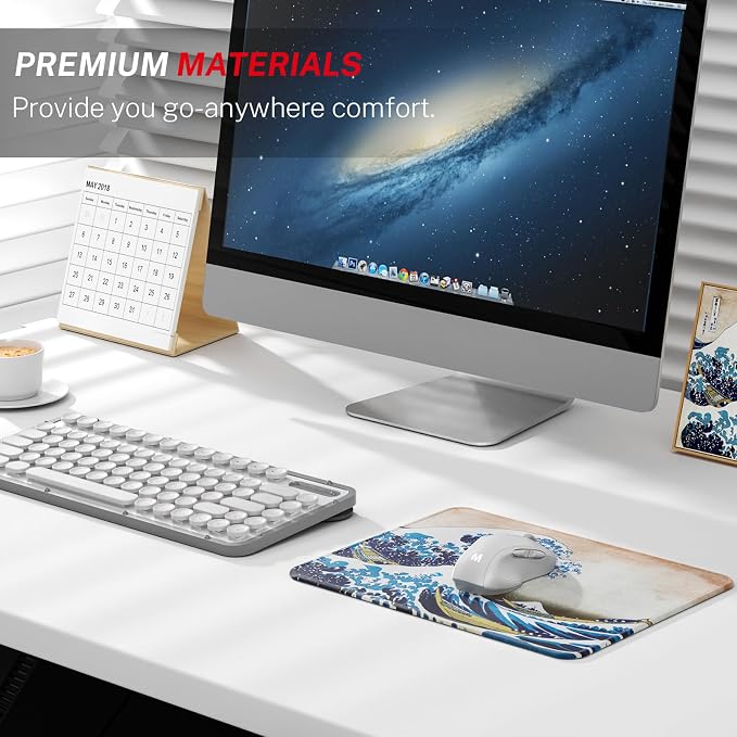 MROCO Essential Office & Gaming Mouse Pad, 8.5 x 11 Inch, Big Wave | Anti-Fray - Image 6