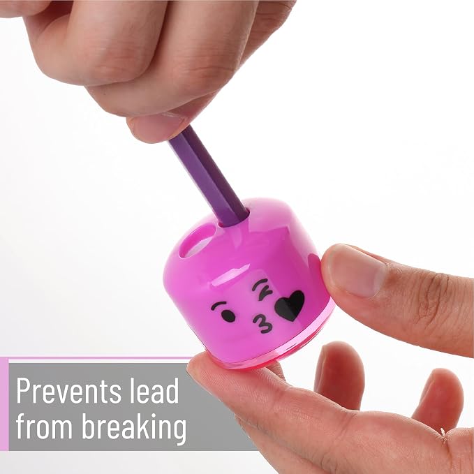 Mr. Pen- Pencil Sharpeners Manual, 12 Pack, Dual Hole, Smiley | Bulk Handheld - Image 5