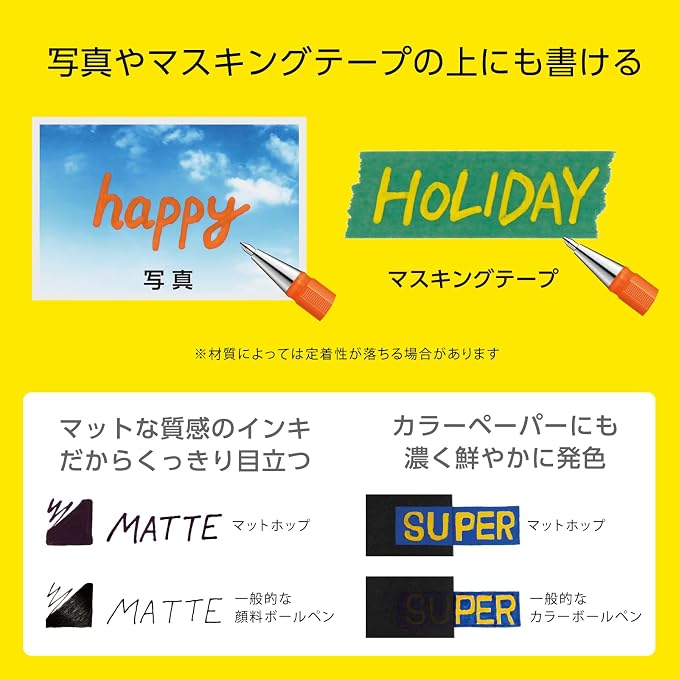 Pentel Matte Hop Yellow Color Ballpoint Pen - Image 3