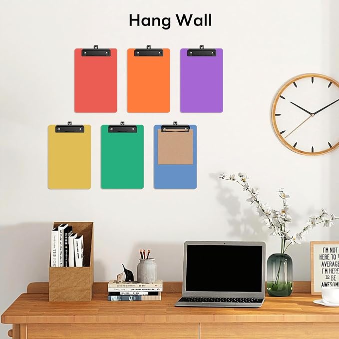 6 Pack Colorful Small Clipboard, A5 Mini Clip Board | Black Clip, 9 x 6" - Image 6