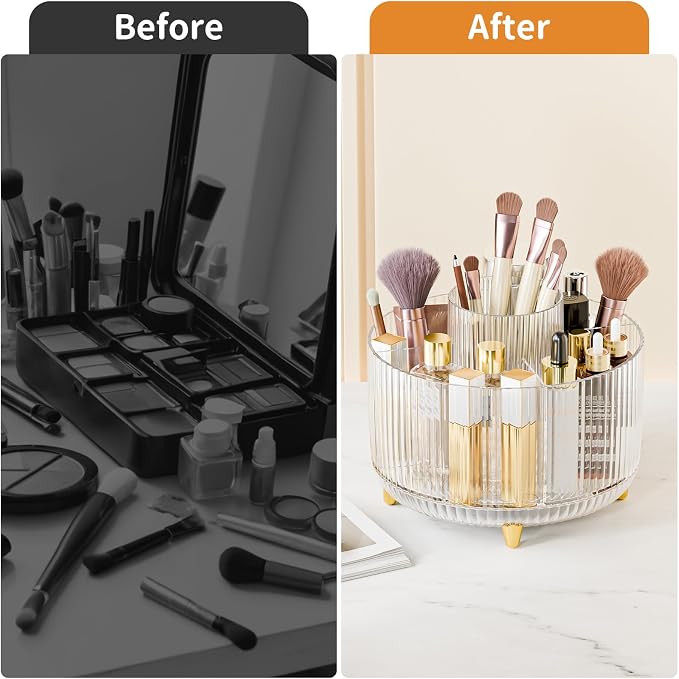 fanado 360° Rotate Makeup Brush Holder Organizer, Makeup Organizers Countertop - Image 6
