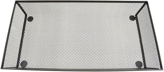HAHIYO Stackable Mesh Tray Cup 12 x 6 x 2 inches Sturdy Container for Desk Drawer Organizer Collection for Home Office School kitchen Soft Foam Feet No Sharp Edges 1 Pack Black-DeskLoop Office
