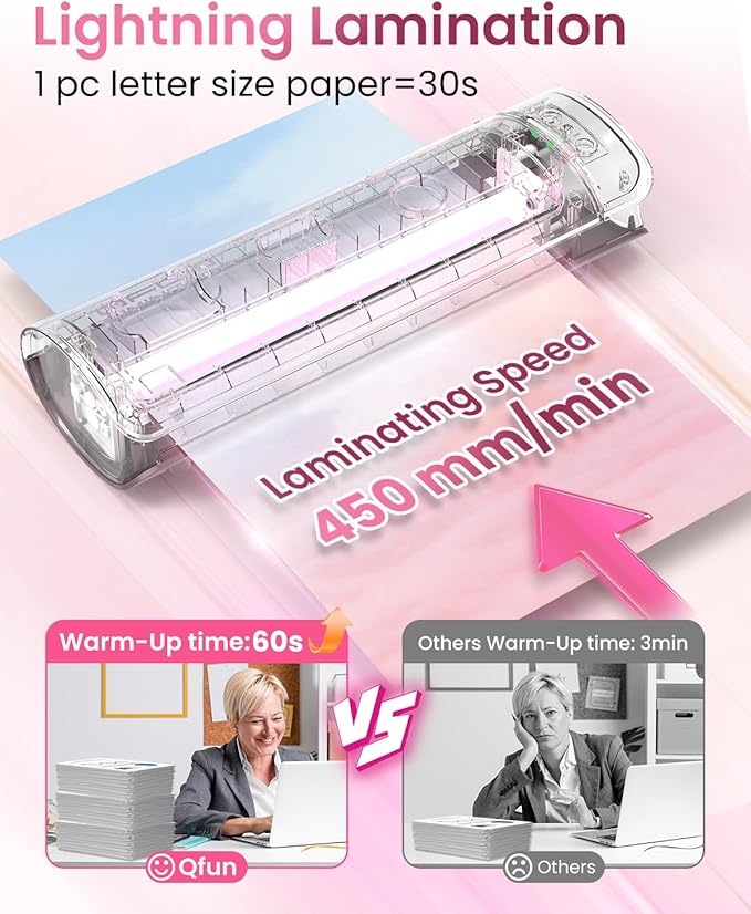 Laminator Machine Thermal Laminating Machine with Sheets 11x17 Personal Laminator for Teachers, 13 Inch Lamination Machine 60S Warm Up Office Presentation laminators, A3 Portable Paper Laminate Kit-DeskLoop Office