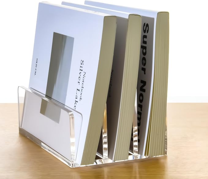 3 Compartments Clear Acrylic Mail Holder – Vertical Letter Sorter & - Image 7