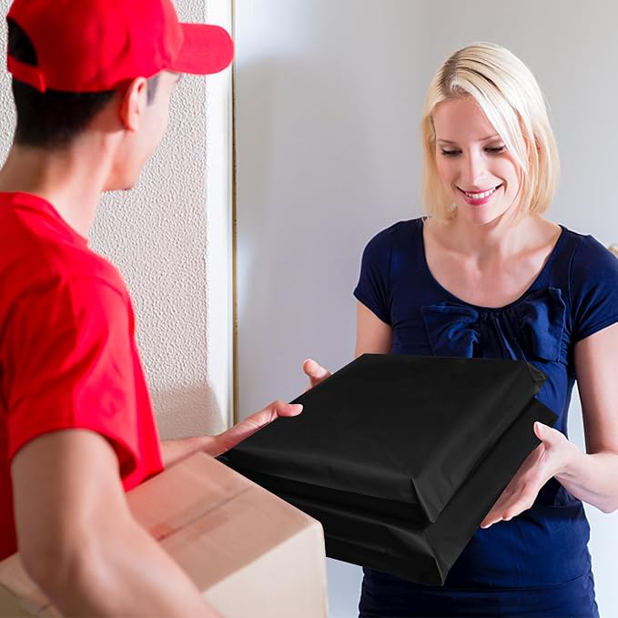 Poly Mailers - 9x12 inch 100 Pcs Black Shipping Bags - Image 5