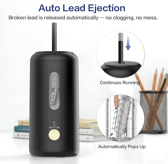 VUSIGN Electric Pencil Sharpener, Fully Automatic Pencil Sharpener - Image 4