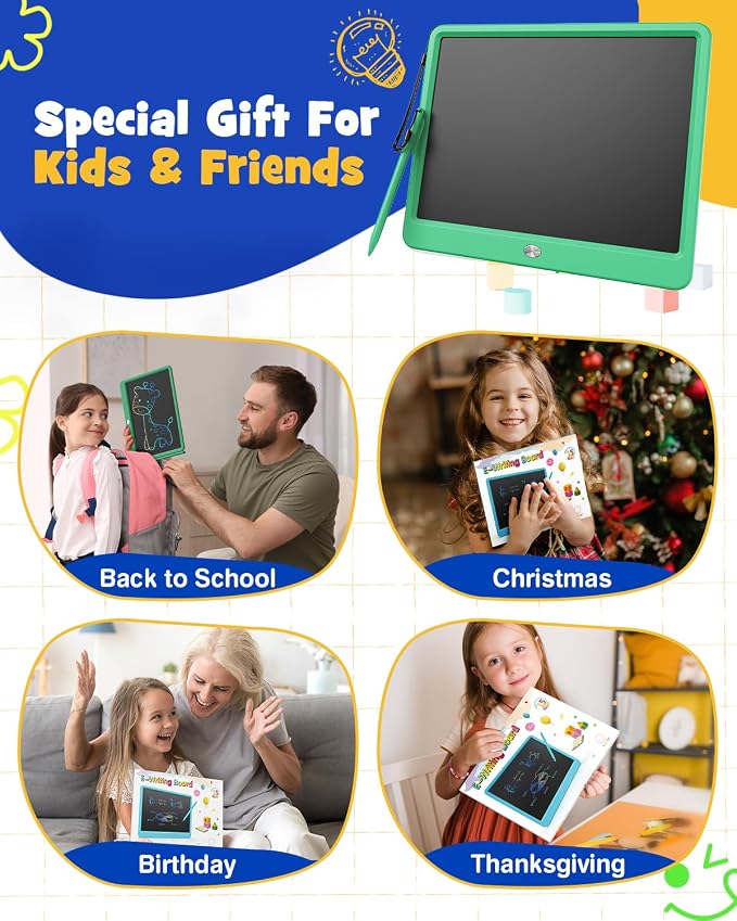 TEKFUN 16" LCD Writing Tablet for Kids Learning, Large Writing Pad for Homework - Image 7
