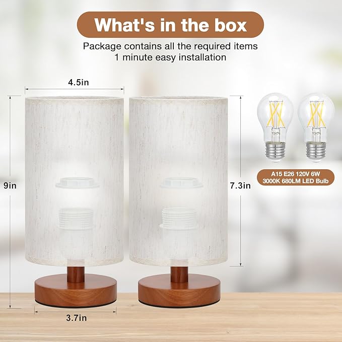 Fenmzee Small Lamps Set of 2 - Image 2