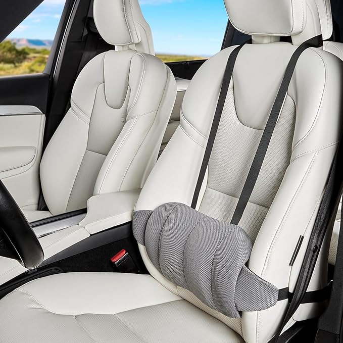 Lumbar Support Pillow for Car, Back Support for Car Seat Cushion, Adjustable by Unknown