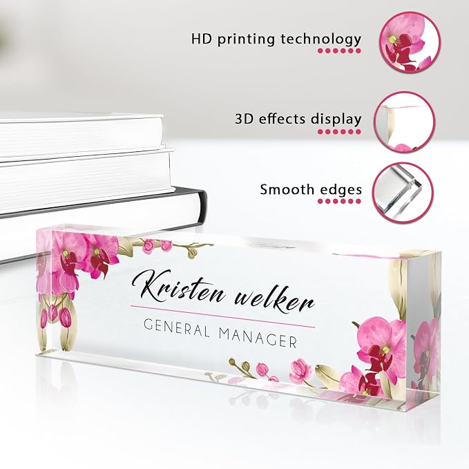 Gowelly Desk Name Plate Personalized, Custom Name Plate - Image 4