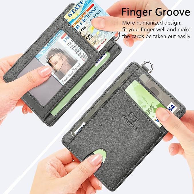 FurArt Slim Minimalist Wallet RFID Credit Card Holder - Image 3