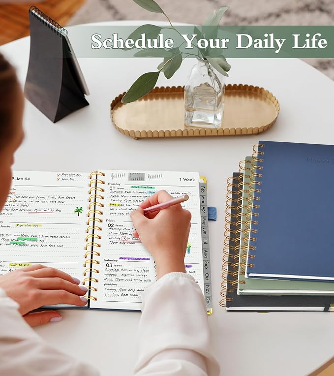 2026 Planner, Hardcover Leather Weekly and Monthly Planner, January 2026 - Image 7